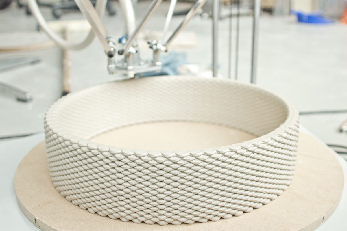 3D printing ceramics woven