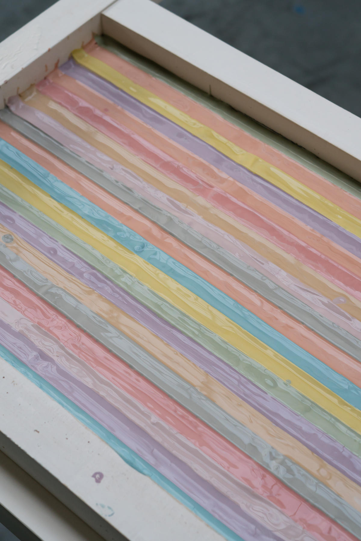 Colored porcelain prepared for the Reaction Vessels series