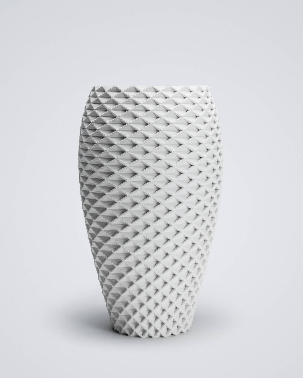 3D printed porcelain vase white